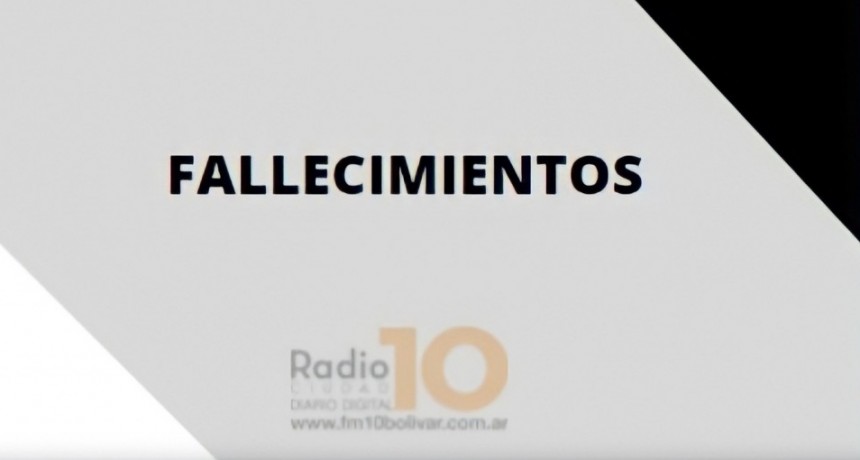 Falleció en Bolívar, Hilda Cristina Texera viuda de Woodbine Parish