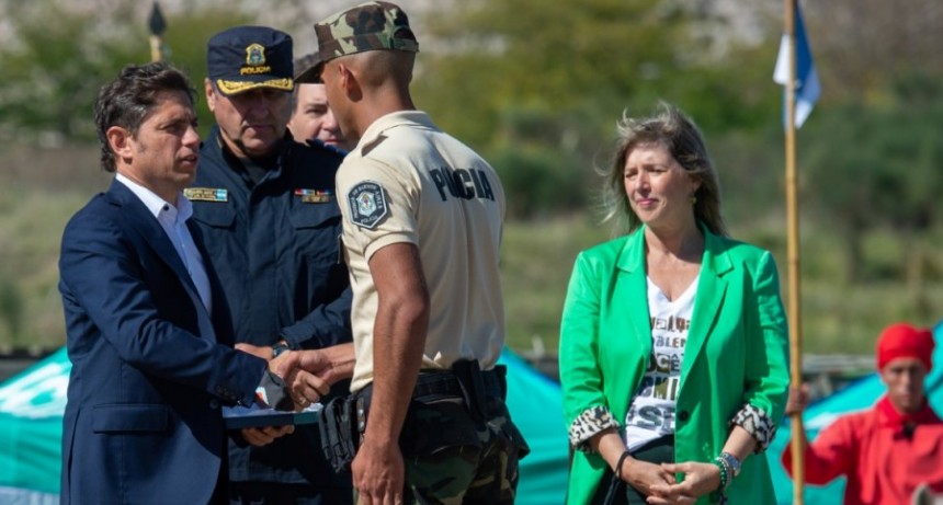Pisano y Bucca acompañaron a Kicillof en el acto de egreso de los primeros cadetes de la policía rural de la provincia 