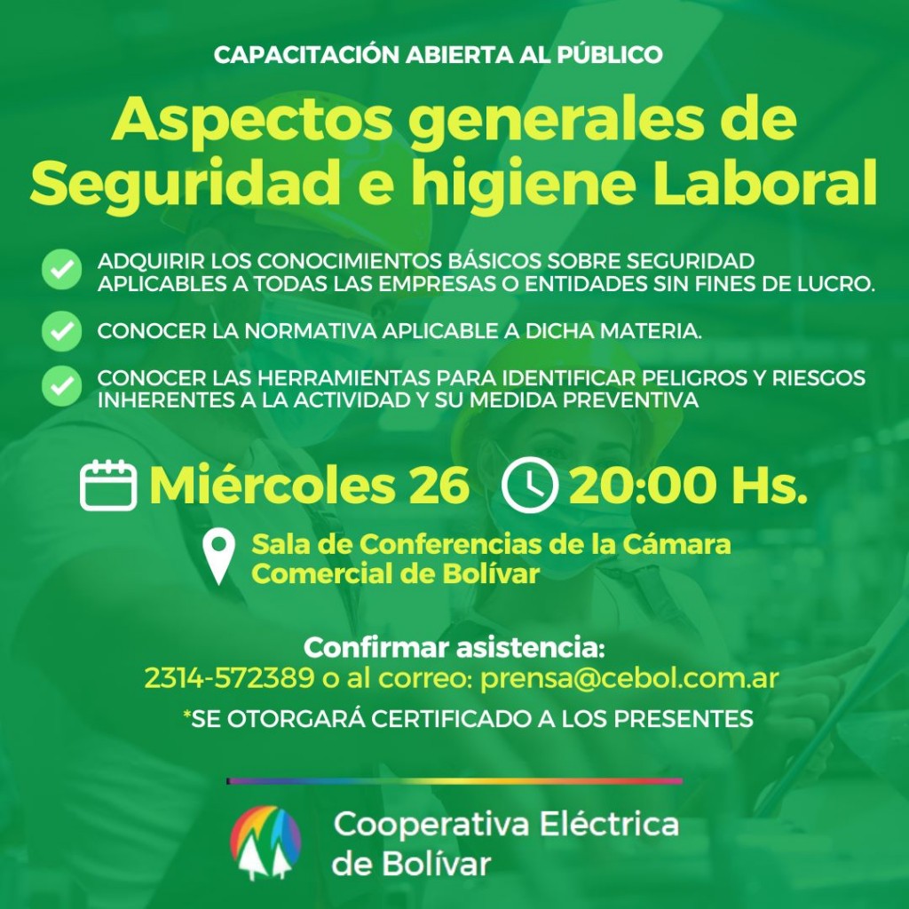 Hoy se realiza la capacitación que impulsa la Cooperativa Eléctrica de Bolívar, y en FM 10 hablamos con Franco Liberatti que será el instructor