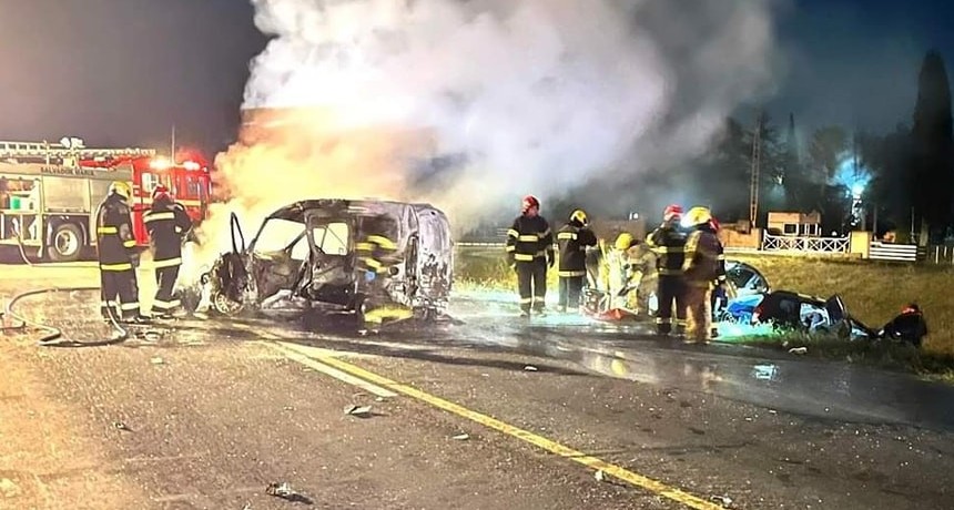 Esta madrugada: Choque fatal en ruta 205