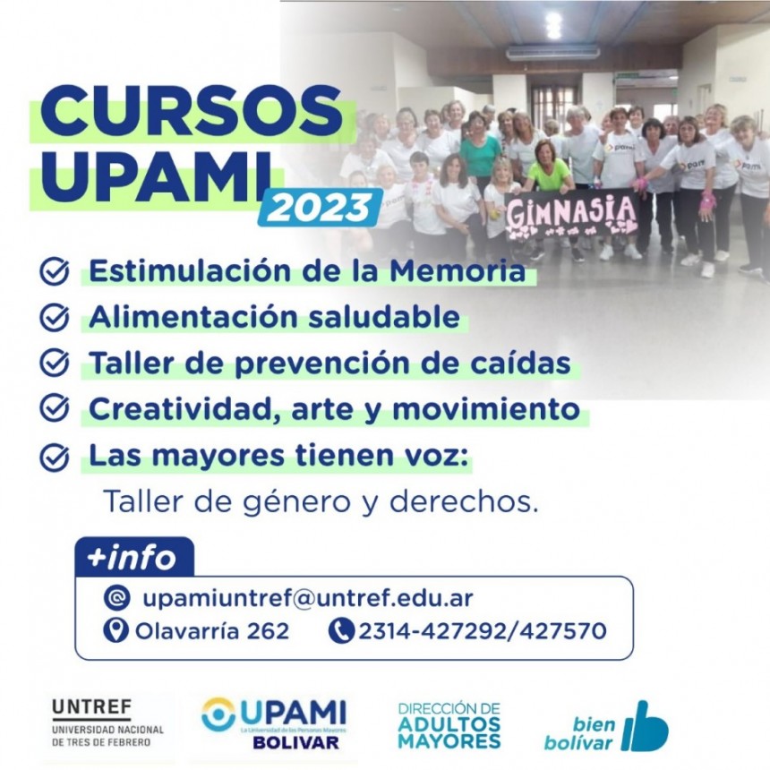 El Municipio, Pami y Untref brindarán talleres destinados a la población de Adultos Mayores