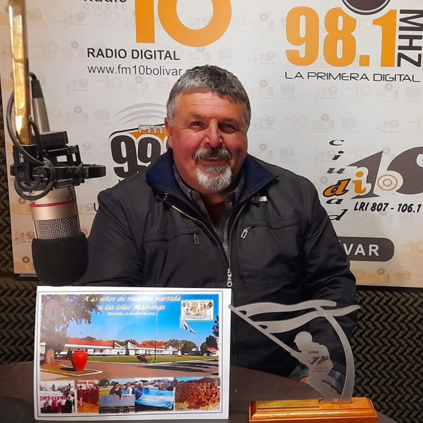 Fabián Sgarlatta fue homenajeado junto otros excombatientes, donde fue incorporado: Regimiento de Infantería Mecanizada nº7 de Mercedes y lo contó en FM 10 este miércoles