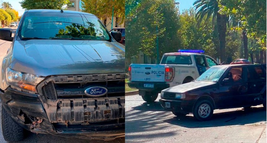 Colisión de dos vehículos en Avenida Belgrano y Urquiza, no hubo personas heridas