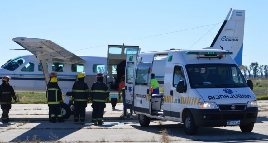Nuevo Vuelo Sanitario gestionado ante Provincia de Buenos Aires, salió desde el Aeródromo Municipal