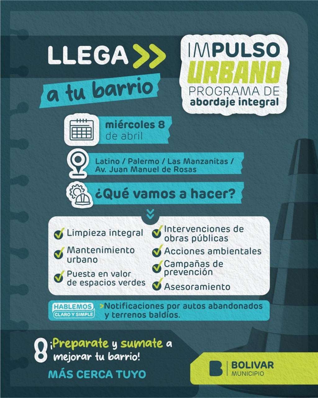 Impulso Urbano: una jueva propuesta municipal para llegar con soluciones concretas a cada barrio de Bol&iacute;var 