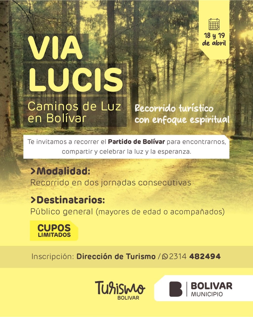 V&iacute;a Lucis: un recorrido de fe y turismo para vivir en Bol&iacute;var