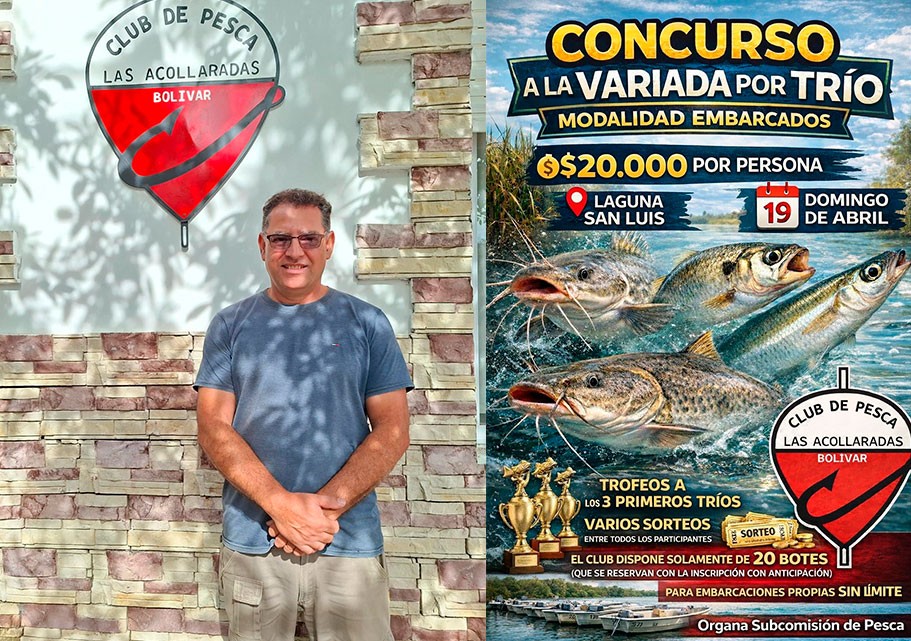 Club de Pesca Las Acollaradas: anunciaron un concurso de pesca variada para este domingo en Laguna San Lu&iacute;s