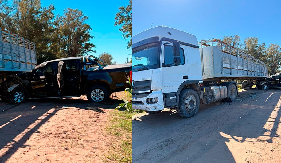 Accidente en un camino rural
