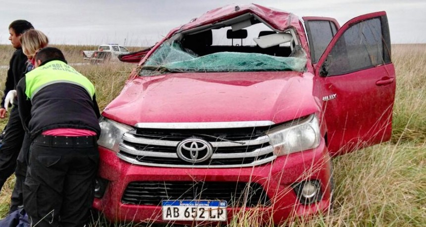 Espectacular vuelco en la Ruta 226, sobre el kil&oacute;metro 423