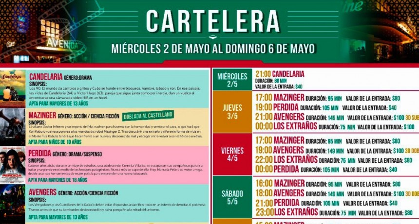 Las pel&iacute;culas que se pueden ver hasta el domingo