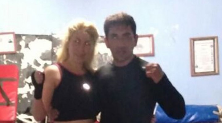 Fernando y Geraldine Westdorp juntos en el Kick Boxing