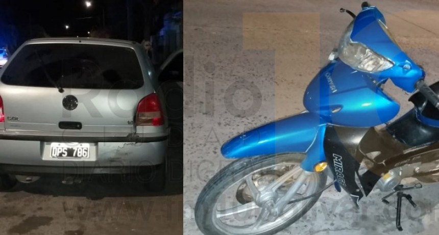 Motociclista derivado al hospital tras chocar con un autom&oacute;vil