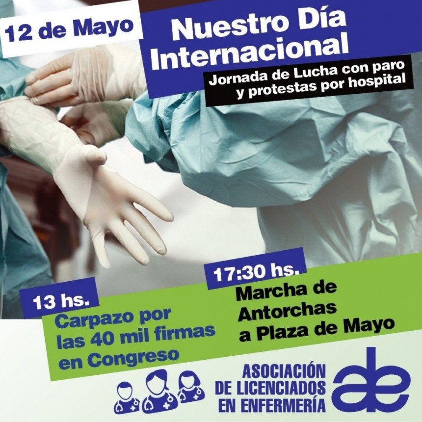 Día Internacional de la Enfermería: 'Carpazo' en Congreso y Marcha de Antorchas con la Comunidad”