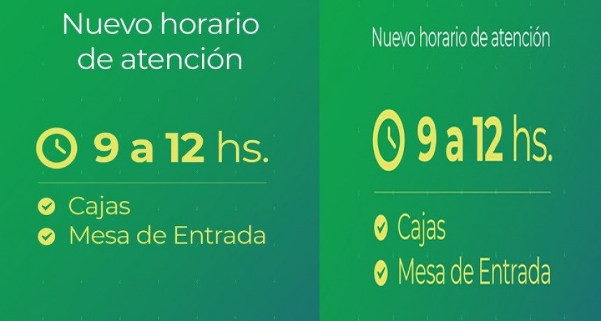 Cambio de horario en Oficinas de la Cooperativa Eléctrica