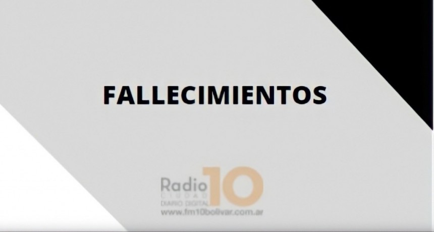 Falleció en Bolívar, Delia Franceschelli, Viuda de Buglioni