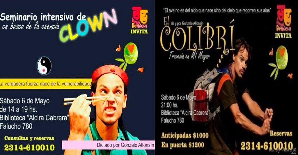 Gonzalo Alfonsín: “Vamos con dos propuestas, el Seminario Intensivo de Clown y Colibrí, una obra de teatro”