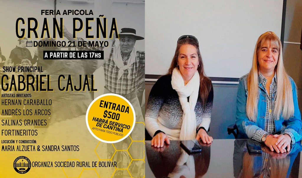 María Alzueta y Sandra Santos contaron los detalles de la Gran peña del domingo 21 de Mayo, en el marco de la Expo Apícola