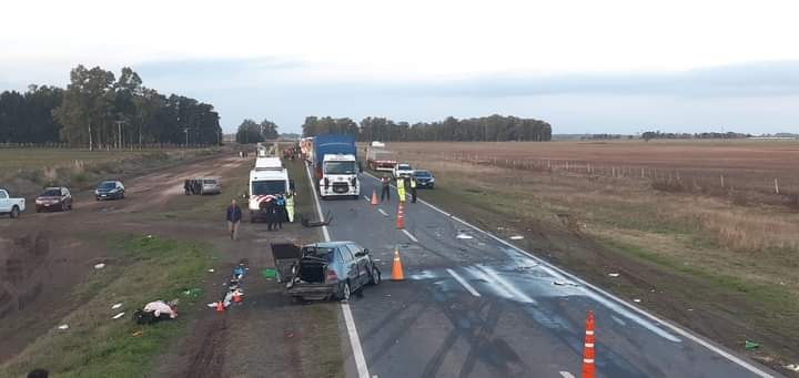 El Saldo de un fin de semana con record de accidentes en todas las rutas: Triple choque con herido grave sobre ruta nacional 5