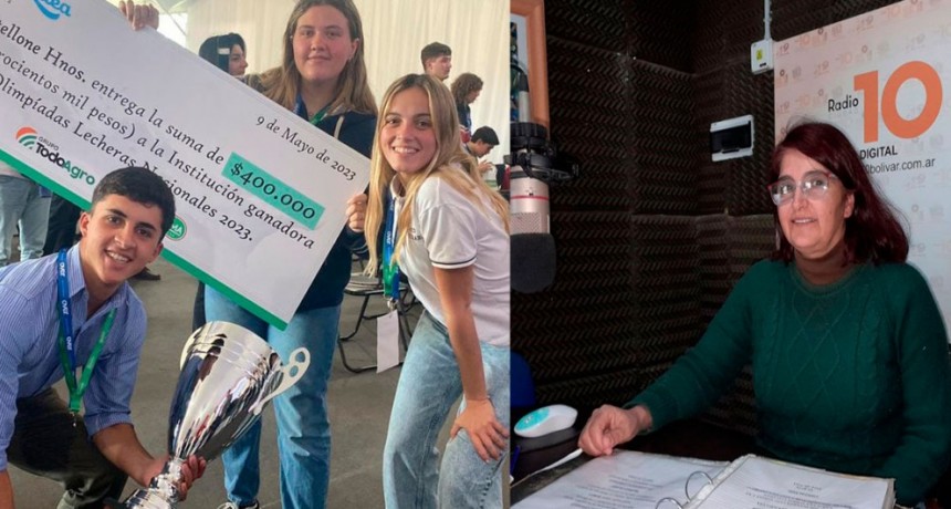 Alumnos de la Escuela Salesiana Carlos María Casares de Del Valle fueron los ganadores de las Olimpíadas Lácteas de Esperanza en Santa Fe, y en FM10 hablamos con la profesora Florencia Celma