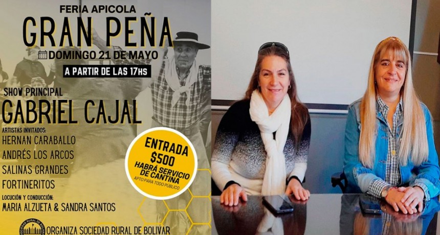 María Alzueta y Sandra Santos contaron los detalles de la Gran peña del domingo 21 de Mayo, en el marco de la Expo Apícola