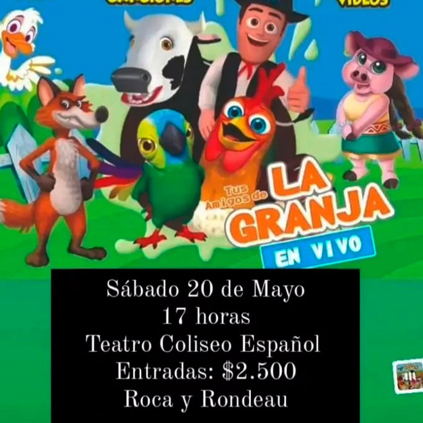 En FM 10 hablamos con El Granjero, quien contó detalles del espectáculo infantil que llega hoy sábado al Teatro Coliseo Español