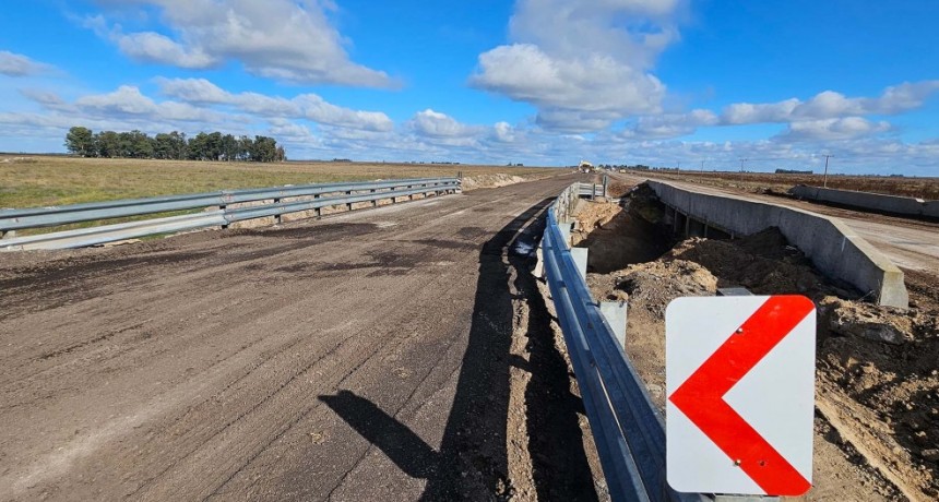 Guaminí: se habilitó al tránsito el puente alternativo sobre la Ruta Provincial N°65