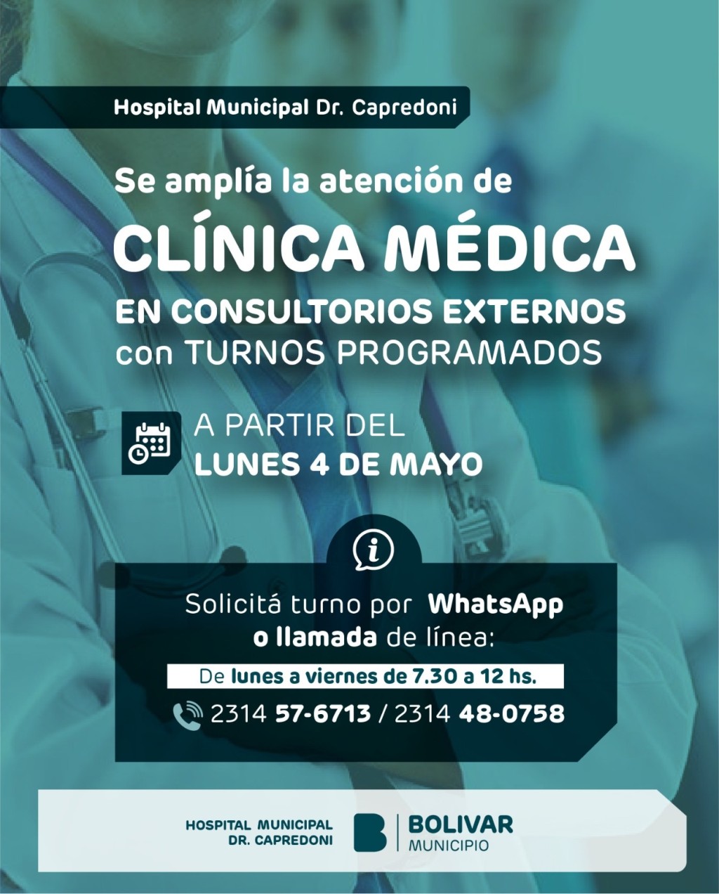 Hospital Capredoni: ampliaron la atenci&oacute;n en Cl&iacute;nica M&eacute;dica