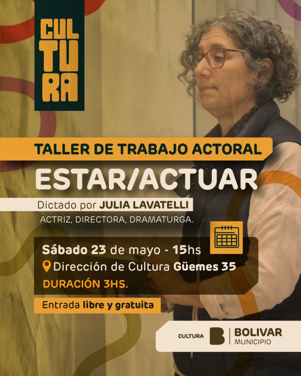 Actualidad Municipio: Cultura realizar&aacute; un taller gratuito de trabajo actoral  