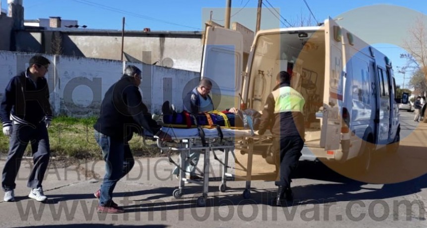 Accidente Falucho y Dorrego: El motociclista resulto con luxaci&oacute;n de tobillo