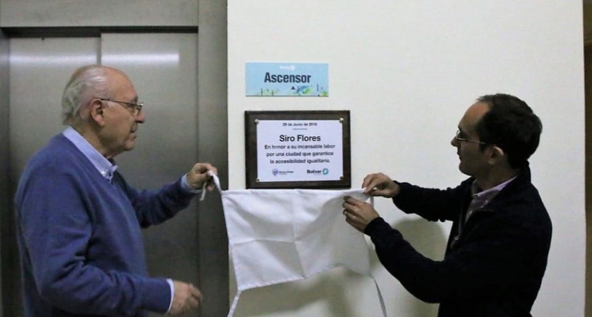  Pisano dej&oacute; inaugurado el nuevo ascensor del palacio municipal