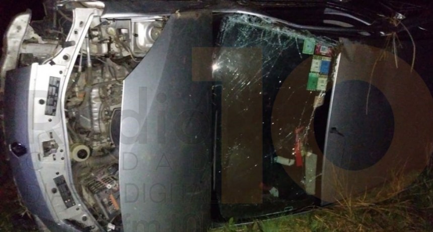 Un animal salvaje sobre Ruta 226 provoco un vuelco a la altura del Km 417
