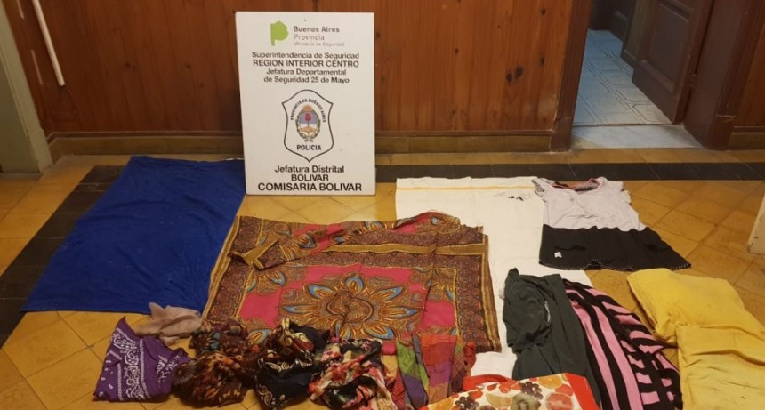 Se logr&oacute; recuperar una gran cantidad de ropa que hab&iacute;a sido sustra&iacute;da de una vivienda