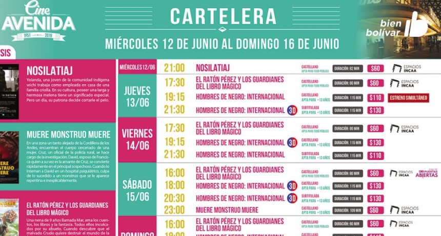 Cartelera XXL en el Cine Avenida