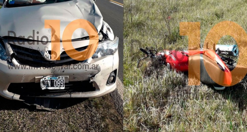 Un joven motociclista hospitalizado
