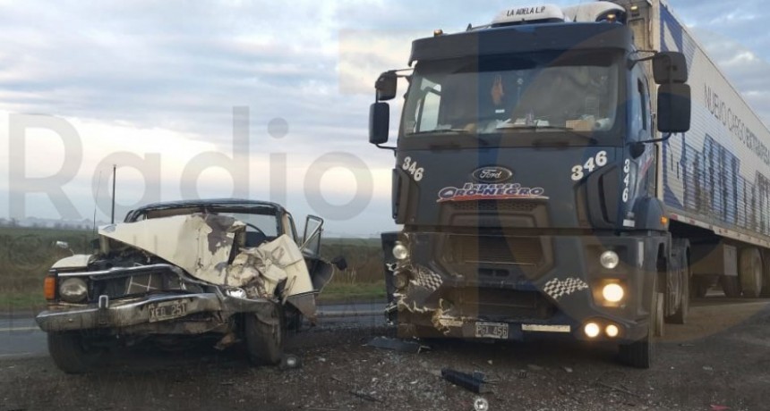 Impactante accidente en Ruta 205 km 309; un automovilista fue hospitalizado