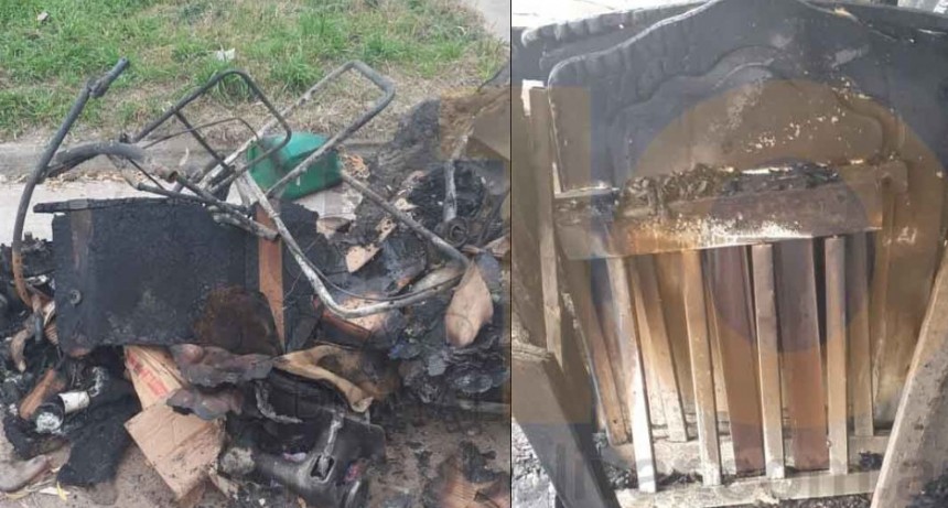 Importantes p&eacute;rdidas materiales tras el incendio de dos galpones en Barrio Colombo