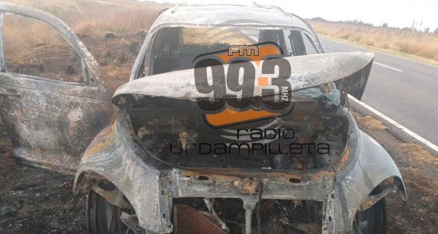 Ruta 65: Se incendi&oacute; un veh&iacute;culo en el kil&oacute;metro 299 