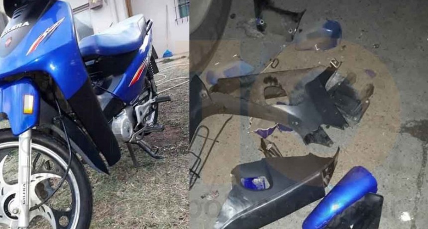 Aparecen partes de una moto robada