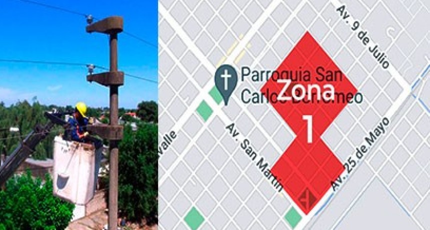 Este miércoles, habrá cortes de energía en diferentes zonas de planta urbana