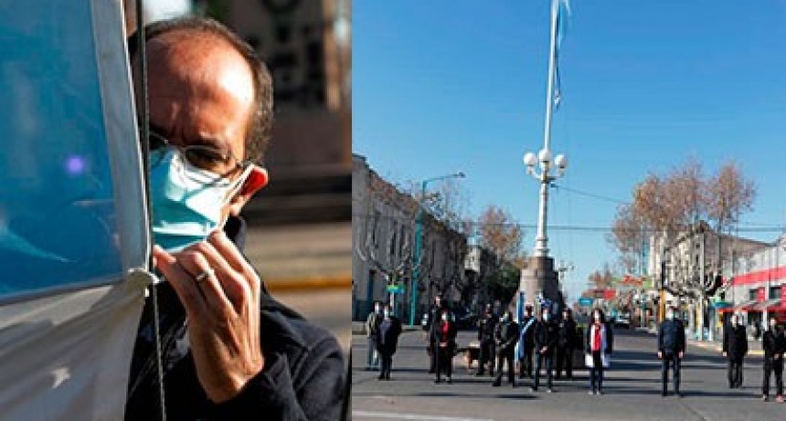 El intendente Pisano participó del izamiento de la bandera en el 201° aniversario del fallecimiento del general Manuel Belgrano