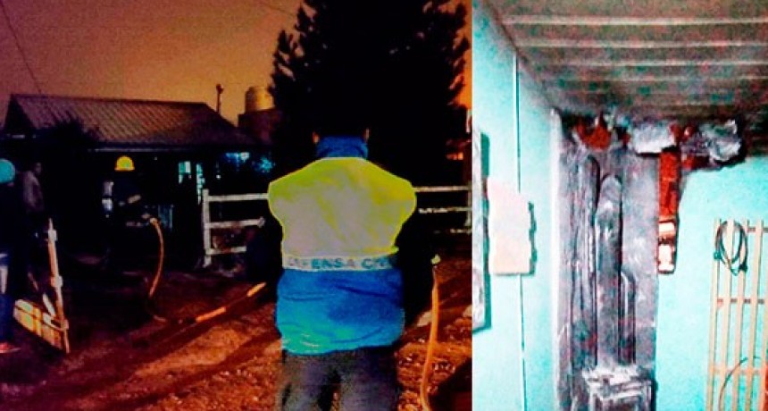 El calentamiento del caño de una estufa, generó el incendio parcial en una vivienda de barrio Pompeya