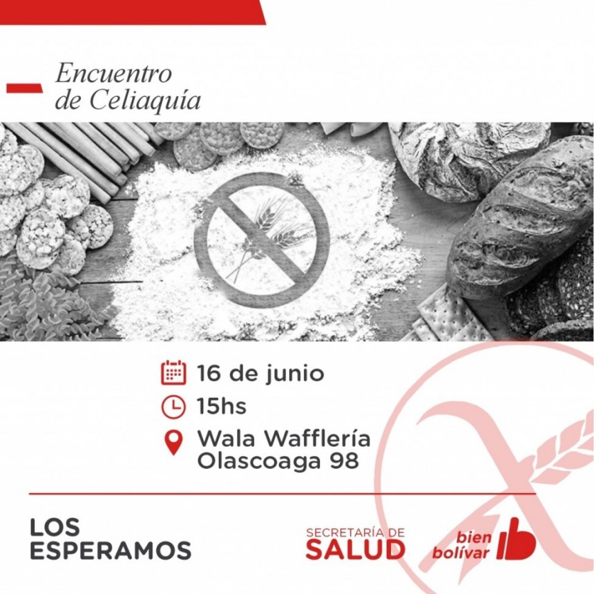 Este jueves 16 se realizará un nuevo Encuentro de Celiaquía