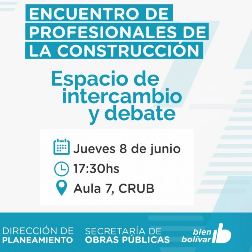 La Dirección de Planeamiento convoca  a un Encuentro de Profesionales de la Construcción