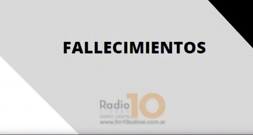Fallecio Graciela Haydee Pereira viuda de Arcumano