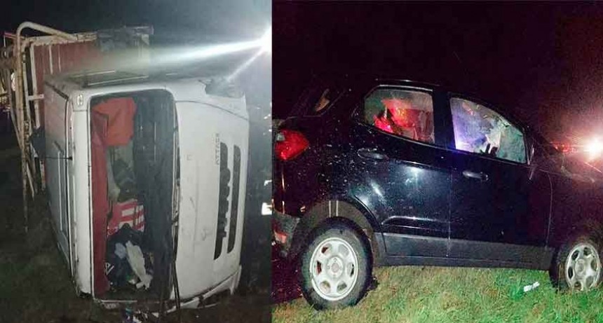 Ruta 205: Un camión de hacienda y una camioneta chocaron de frente cerca de Uribelarrea