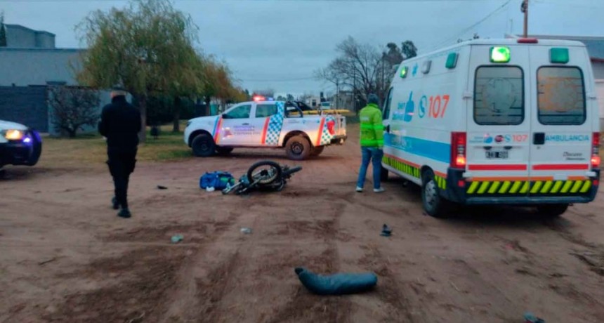 Este miércoles: Colisión que derivó en un motociclista trasladado hacia el Hospital Capredoni