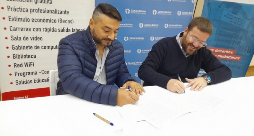 El Superior de Formación Docente Instituto n°27 y la Cámara Comercial de Bolívar convinieron trabajar y articular con los jóvenes estudiantes y los comercios