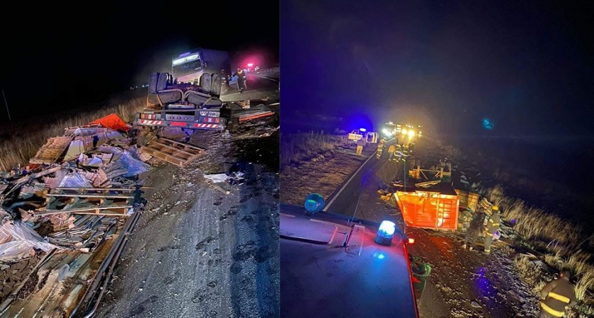 Ruta 65: Volcó un camión en jurisdicción Bonifacio