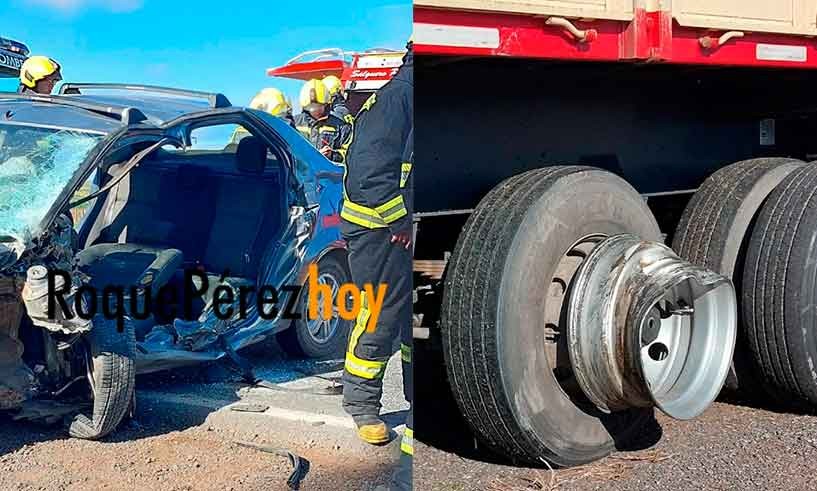 Roque Pérez / Ruta 205: un automóvil impactó contra un camión