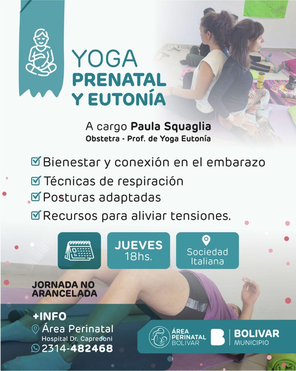Actualidad Municipio: el &Aacute;rea Perinatal impulsa un nuevo Taller de Yoga Prenatal para acompa&ntilde;ar el embarazo
